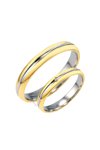 Wedding rings from 14ct Gold and Whitegold with Diamond