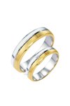 Wedding rings from 14ct Gold and Whitegold with Diamond