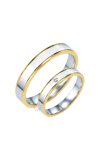 Wedding rings from 14ct Gold and Whitegold with Diamond