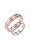 Wedding rings from 14ct Gold and Whitegold with Diamond