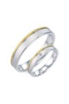 Wedding rings from 14ct Gold and Whitegold with Diamond