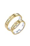 Wedding rings from 14ct Gold and Whitegold with Diamond