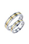 Wedding rings from 14ct Gold and Whitegold with Diamond