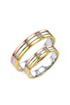 Wedding rings from 14ct Gold and Whitegold with Diamond