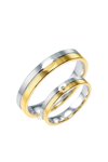 Wedding rings from 18ct Gold and Whitegold with Diamond