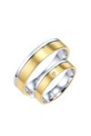 Wedding rings from 14ct Gold and Whitegold with Diamond