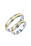 Wedding rings from 14ct Gold and Whitegold with Diamond