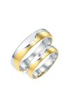 Wedding rings from 14ct Gold and Whitegold with Diamond