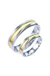 Wedding rings from 14ct Gold and Whitegold with Diamond