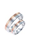 Wedding rings from 14ct Gold and Whitegold with Diamond