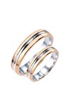 Wedding rings from 14ct Gold and Whitegold with Diamond