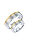 Wedding rings from 14ct Gold and Whitegold with Diamond