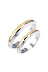 Wedding rings from 14ct Gold and Whitegold with Diamonds