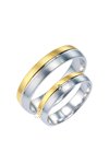 Wedding rings from 14ct Gold and Whitegold with Diamond