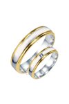 Wedding rings from 14ct Gold and Whitegold with Diamond