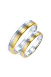 Wedding rings from 14ct Gold and Whitegold with Diamond