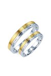 Wedding rings from 14ct Gold and Whitegold with Diamond