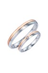 Wedding rings from 14ct Rose Gold and Whitegold with Diamond