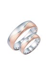 Wedding rings from 14ct Rose Gold and Whitegold with Diamond