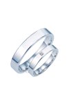 Wedding rings from 14ct whitegold and Diamond