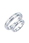 Wedding rings from 14ct whitegold and Diamond