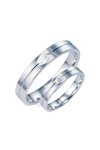 Wedding rings from 18ct whitegold and Diamond