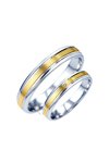 Wedding rings from 14ct Gold and Whitegold with Diamond