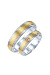 Wedding rings from 14ct Gold and Whitegold with Diamond