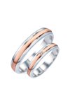 Wedding rings from 14ct Gold and Whitegold with Diamond