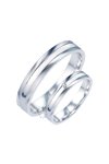 Wedding rings from 14ct whitegold and Diamond