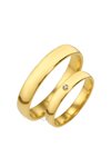 Wedding rings from 14ct Gold with Diamond