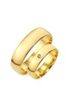 Wedding rings from 14ct Gold with Diamond