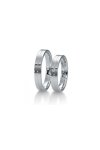 Wedding rings from 14ct Whitegold with Diamond Breuning