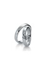 Wedding rings from 14ct Whitegold with Diamond Breuning