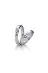 Wedding rings from 14ct Whitegold with Diamond Breuning