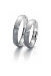 Wedding rings from 14ct Whitegold with Diamond Breuning