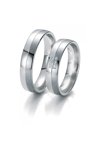 Wedding rings from 14ct Whitegold with Diamonds Breuning