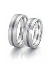 Wedding rings from 14ct Whitegold with Diamonds Breuning