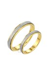 Wedding rings 14ct Gold and Whitegold