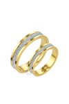 Wedding rings 14ct Gold and Whitegold