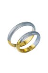 Wedding rings from 18ct Gold and Whitegold with Diamonds