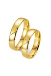 Wedding rings in 8ct Gold with Diamond Breuning