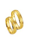 Wedding rings in 8ct Gold with Diamond Breuning