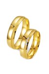 Wedding rings in 8ct Gold with Diamond Breuning