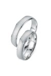 Wedding rings in 8ct Whitegold with Diamond Breuning