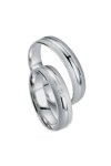 Wedding rings in 8ct Whitegold with Diamond Breuning