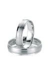 Wedding rings in 8ct Whitegold with Diamond Breuning