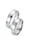 Wedding rings in 8ct Whitegold with Diamonds Breuning