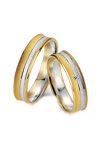 Wedding rings in 8ct Gold and Whitegold with Diamond Breuning