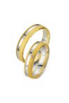 Wedding rings in 8ct Gold and Whitegold with Diamond Breuning